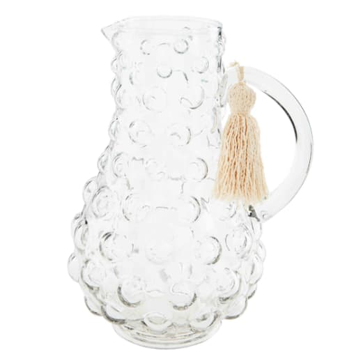 Mudpie Hobnail Glass Pitcher