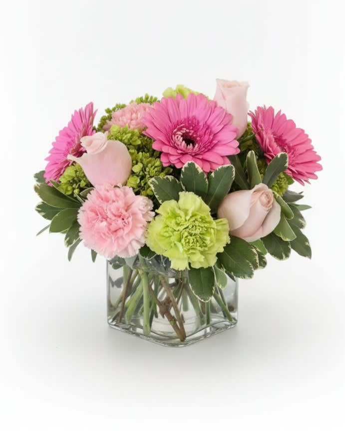 Bubble Gum Mint Arrangement Flower Bouquet