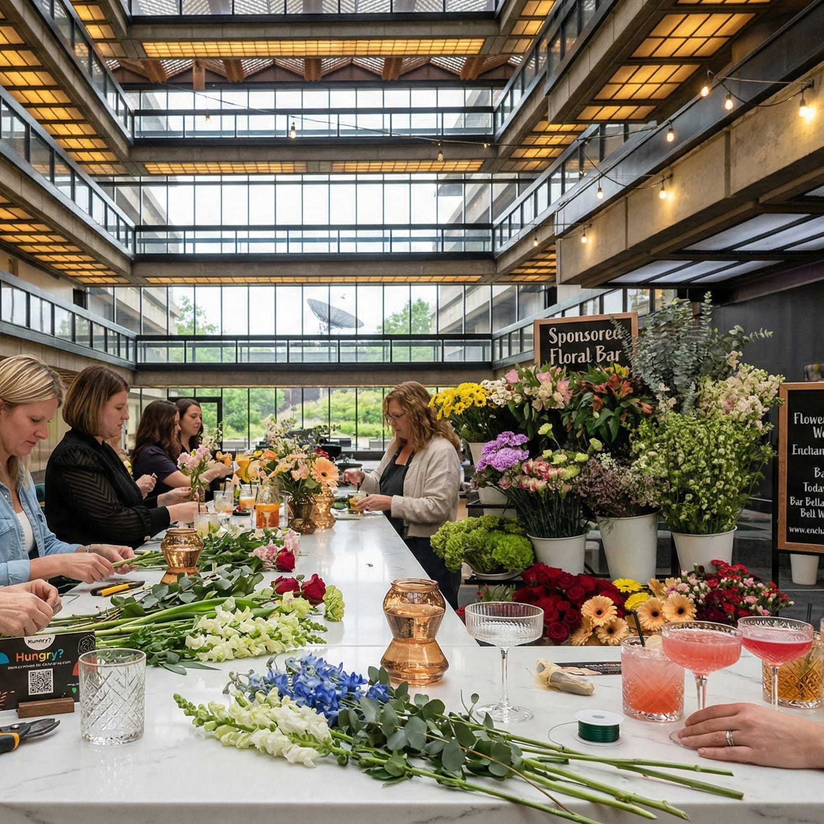 Spring Flower Arranging Workshop at Bar Bella