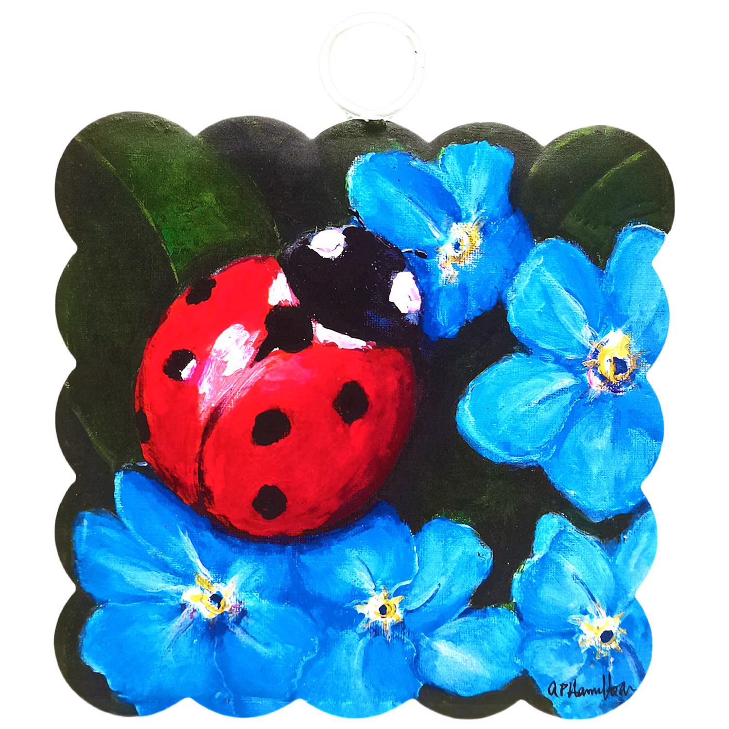 Mini Scallop Ladybug Print