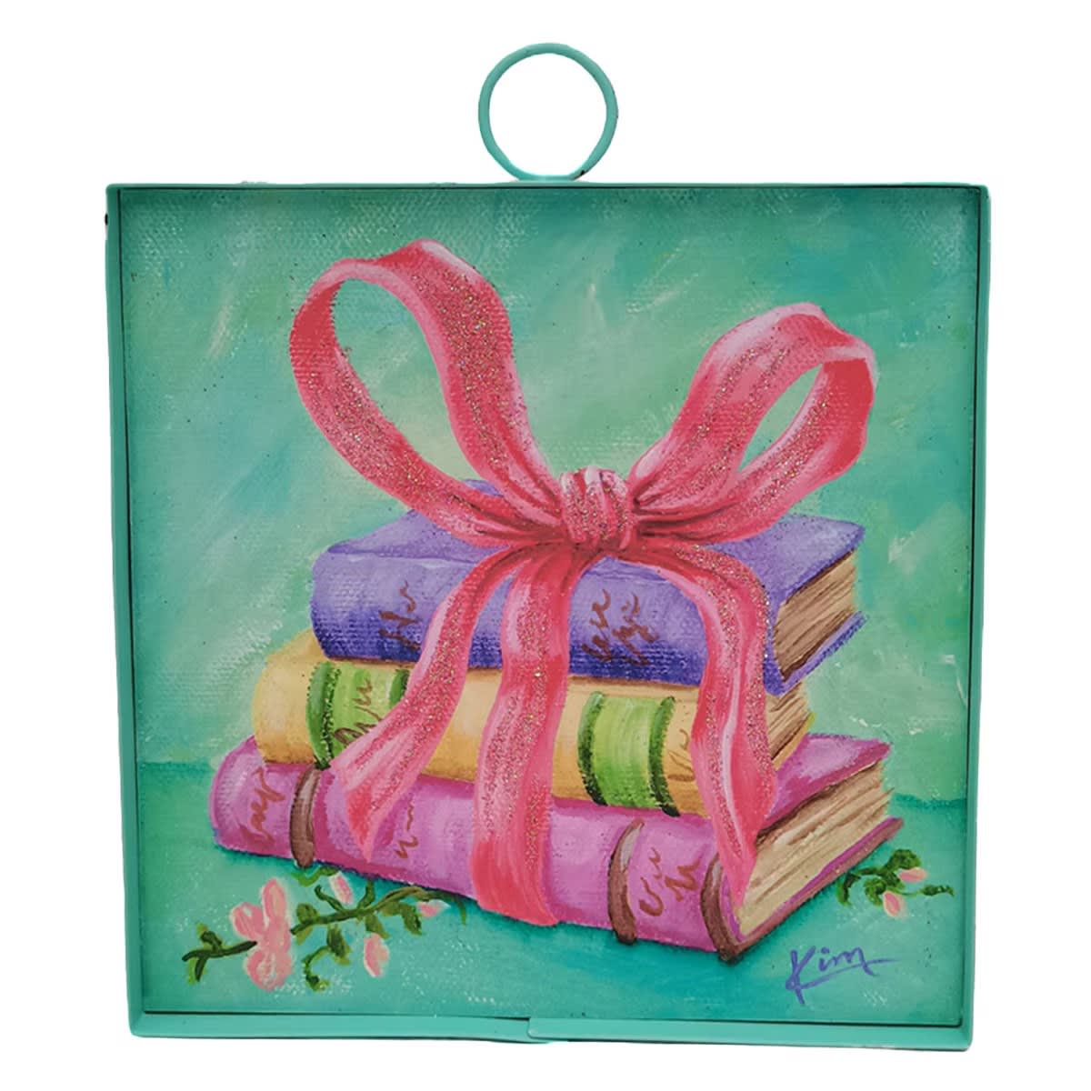 Mini Books & Bow Print