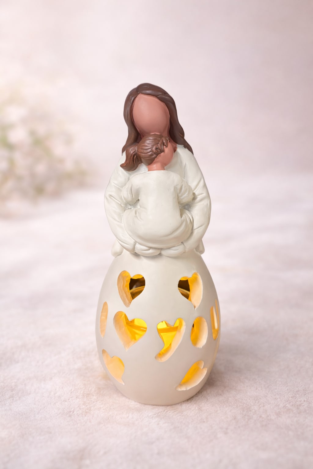 I love you Mom Candle holder Flower Bouquet