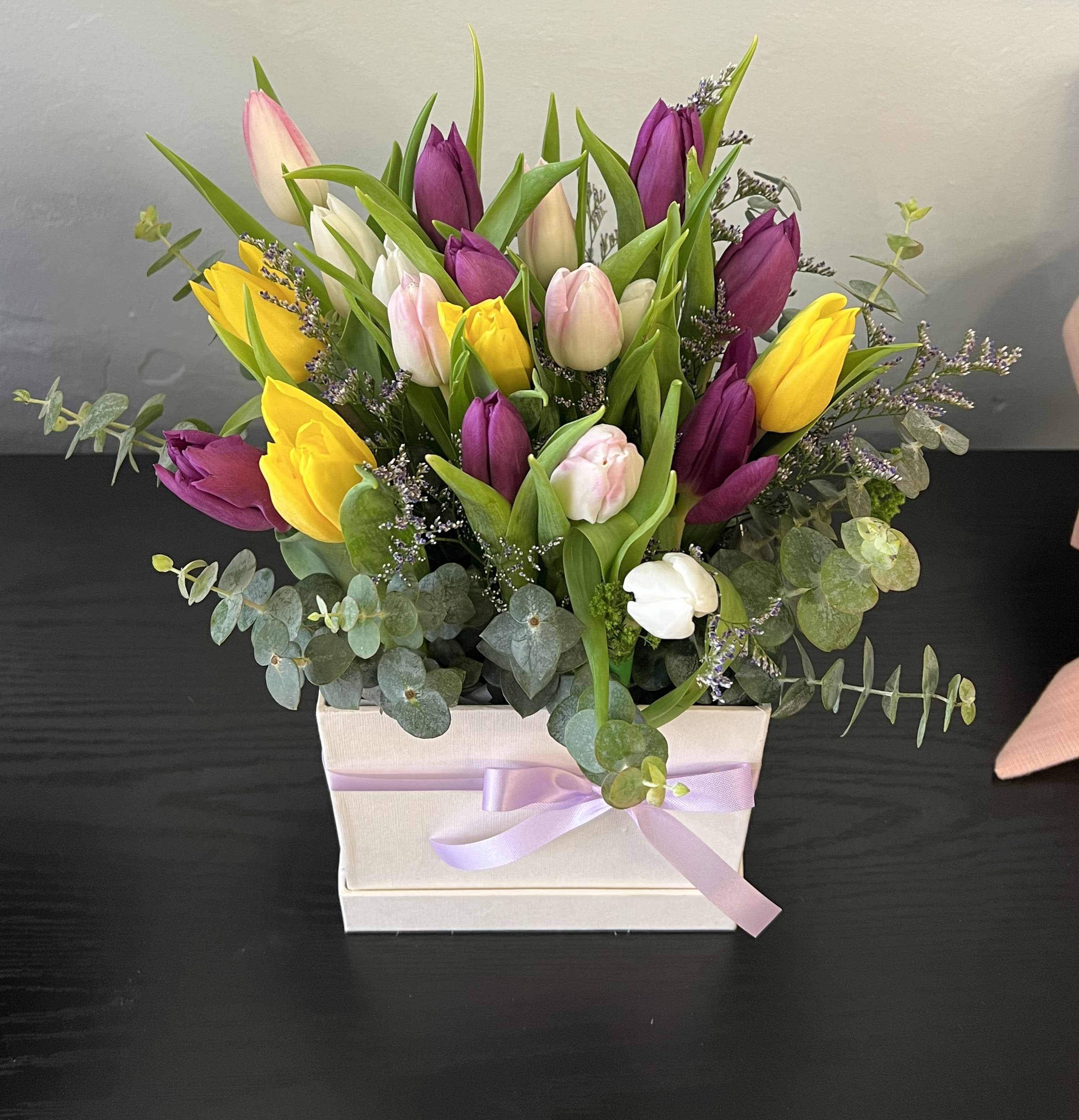 Spring Tulip Garden Flower Bouquet