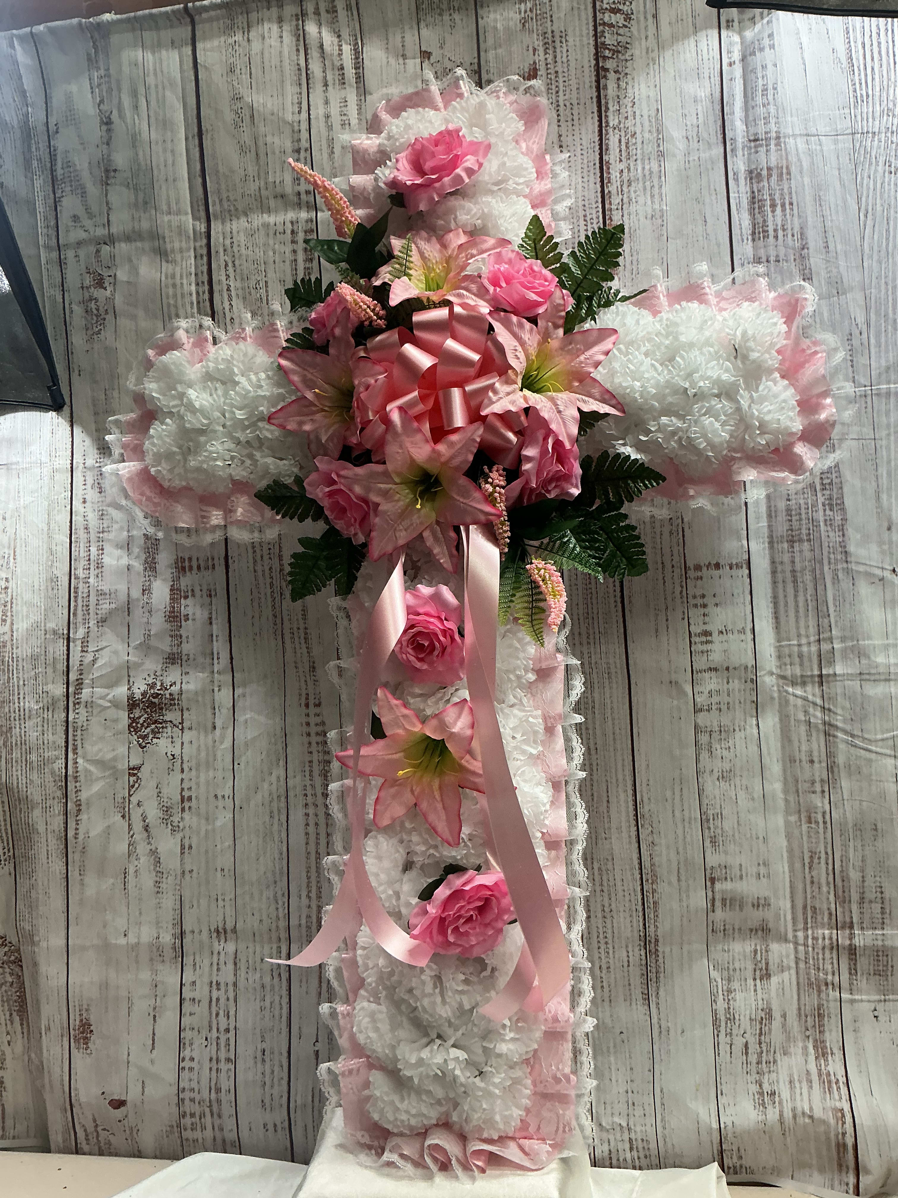 Pink Silk Cross