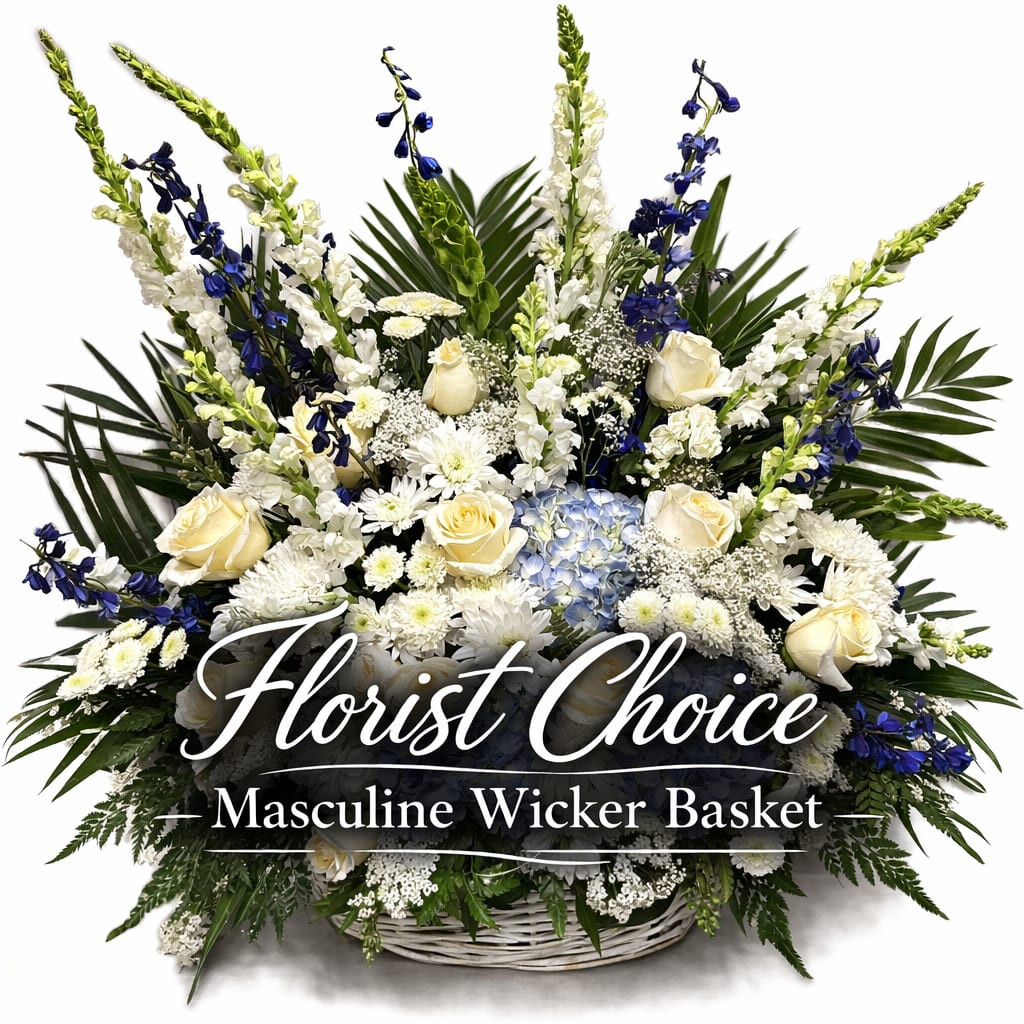 Florist Choice Masculine Wicker Baset