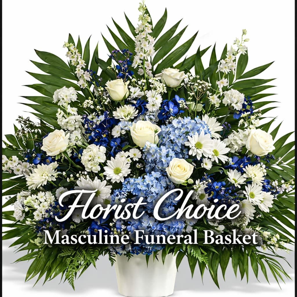 Florist Choice Masculine Funeral Basket