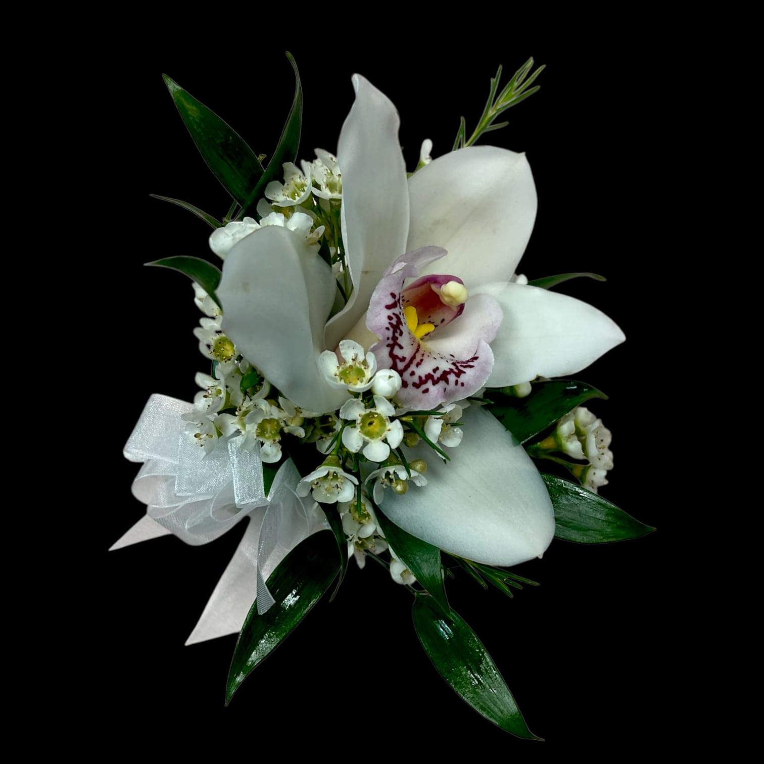 WHITE ORCHID CORSAGE
