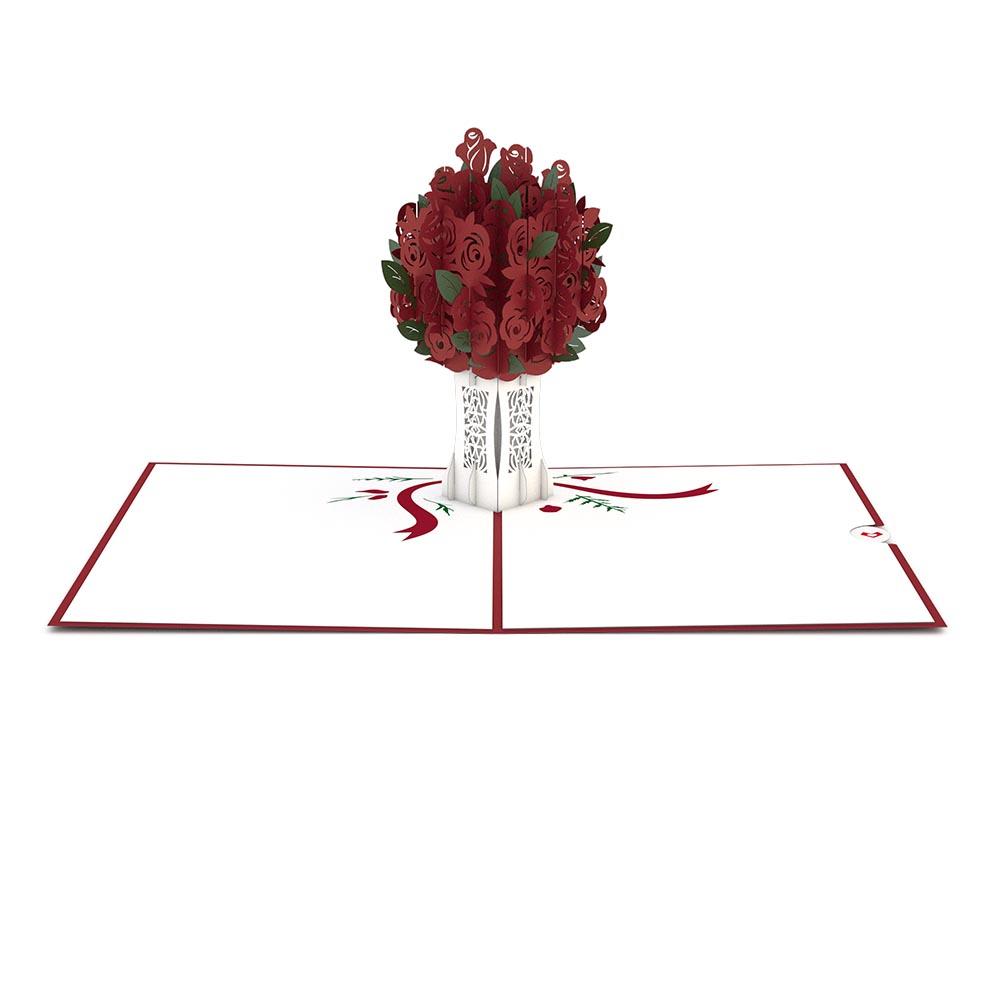 LovePop Love Rose Arrangement Pop Up Card Flower Bouquet