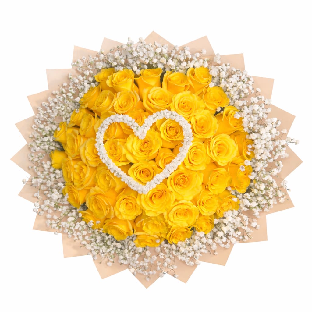Golden Heart Bloom Flower Bouquet