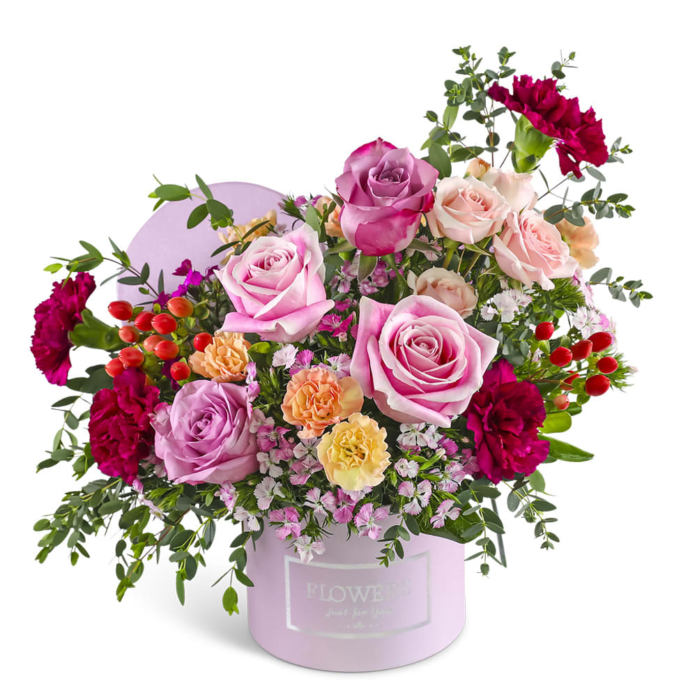 Berry Blush Garden Flower Bouquet