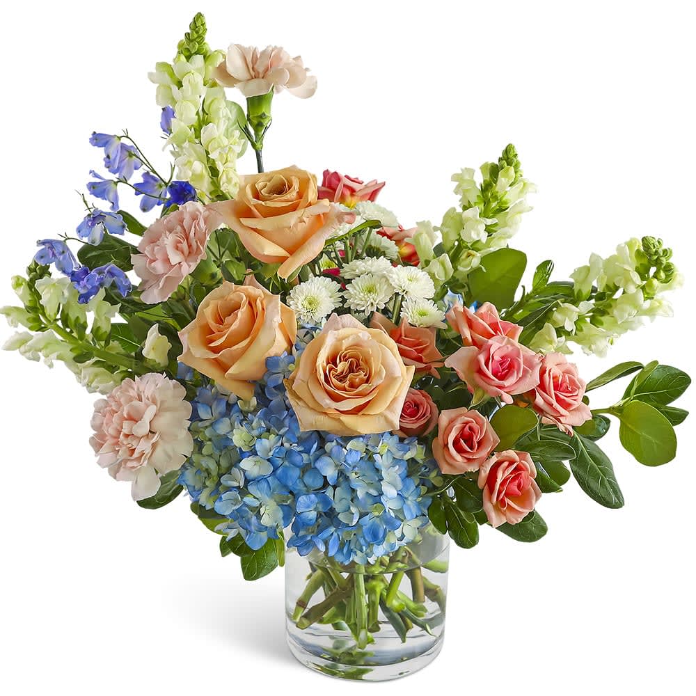 Breezy Peach Sky Flower Bouquet