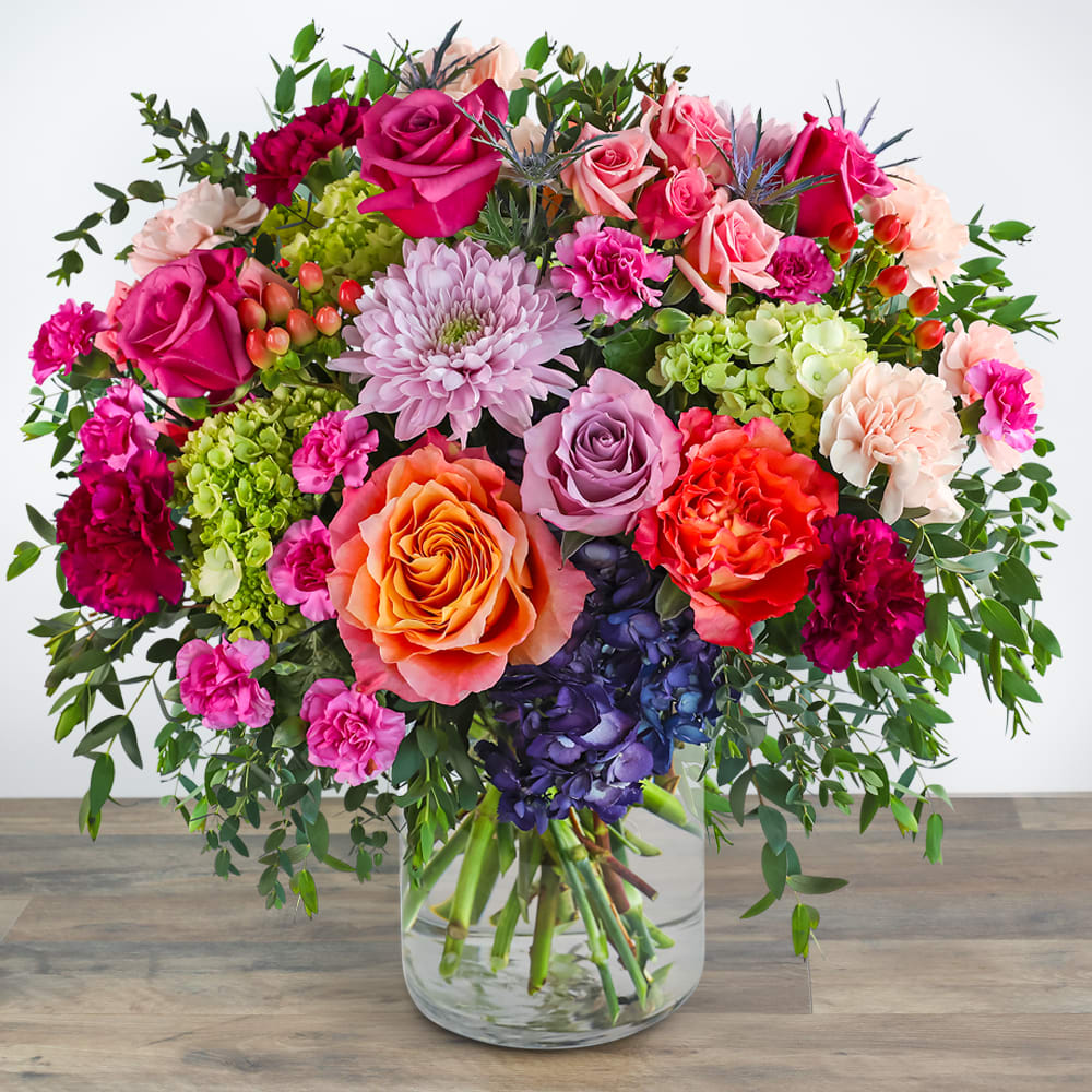 Prismatic Garden Mosaic Flower Bouquet