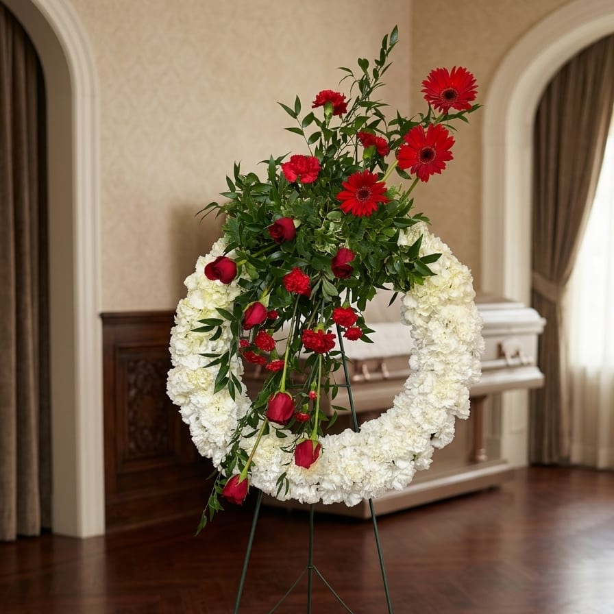 Loving Memories Standing Easel Wreath Flower Bouquet