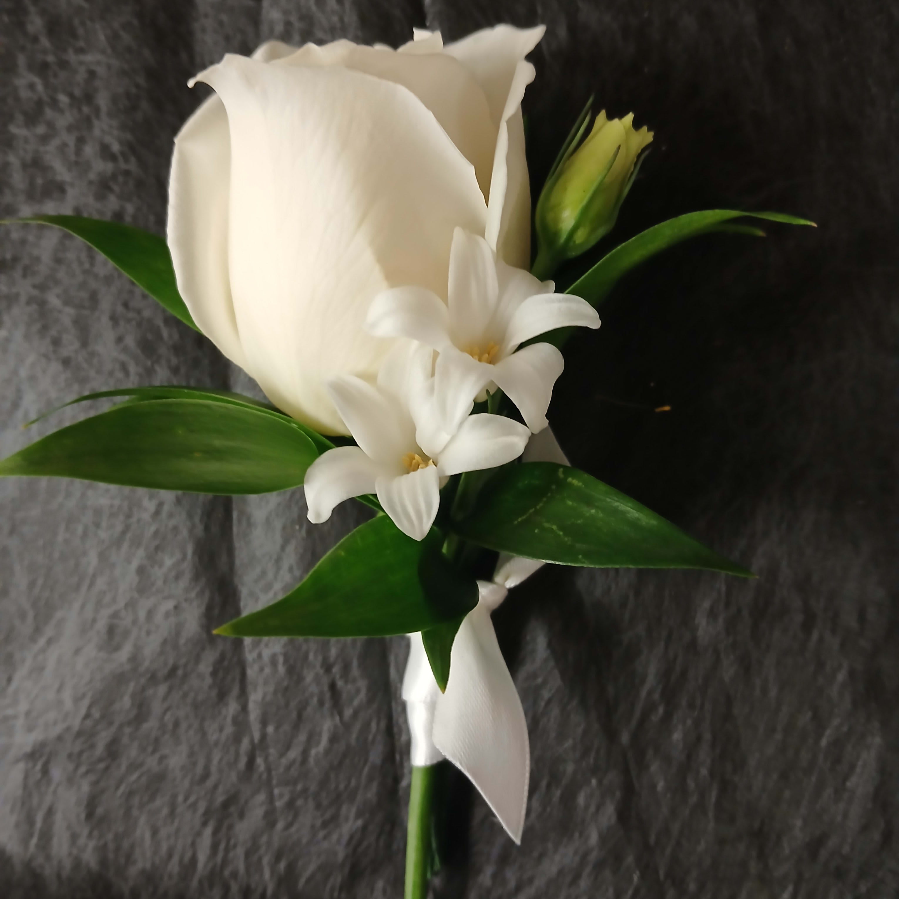 White rose boutonniere Flower Bouquet