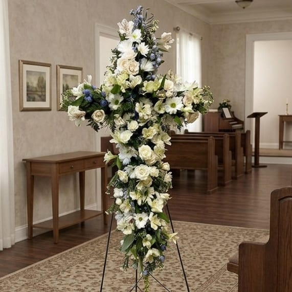 Wildflower Cross Easel Spray