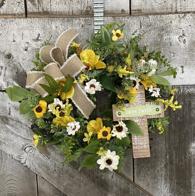 Have Faith Silk (Artificial) Wreath
