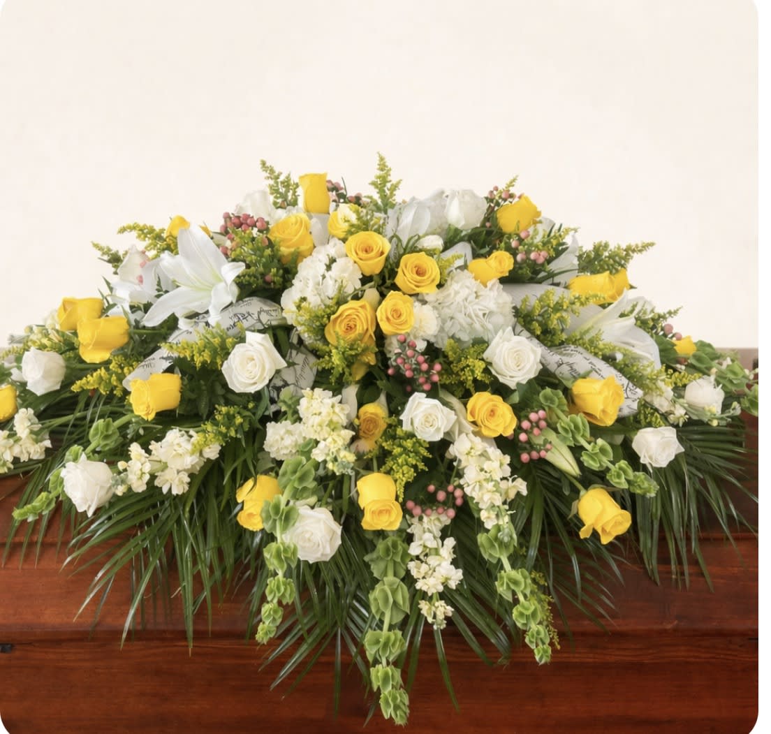 Sunshine and Memories Casket Spray