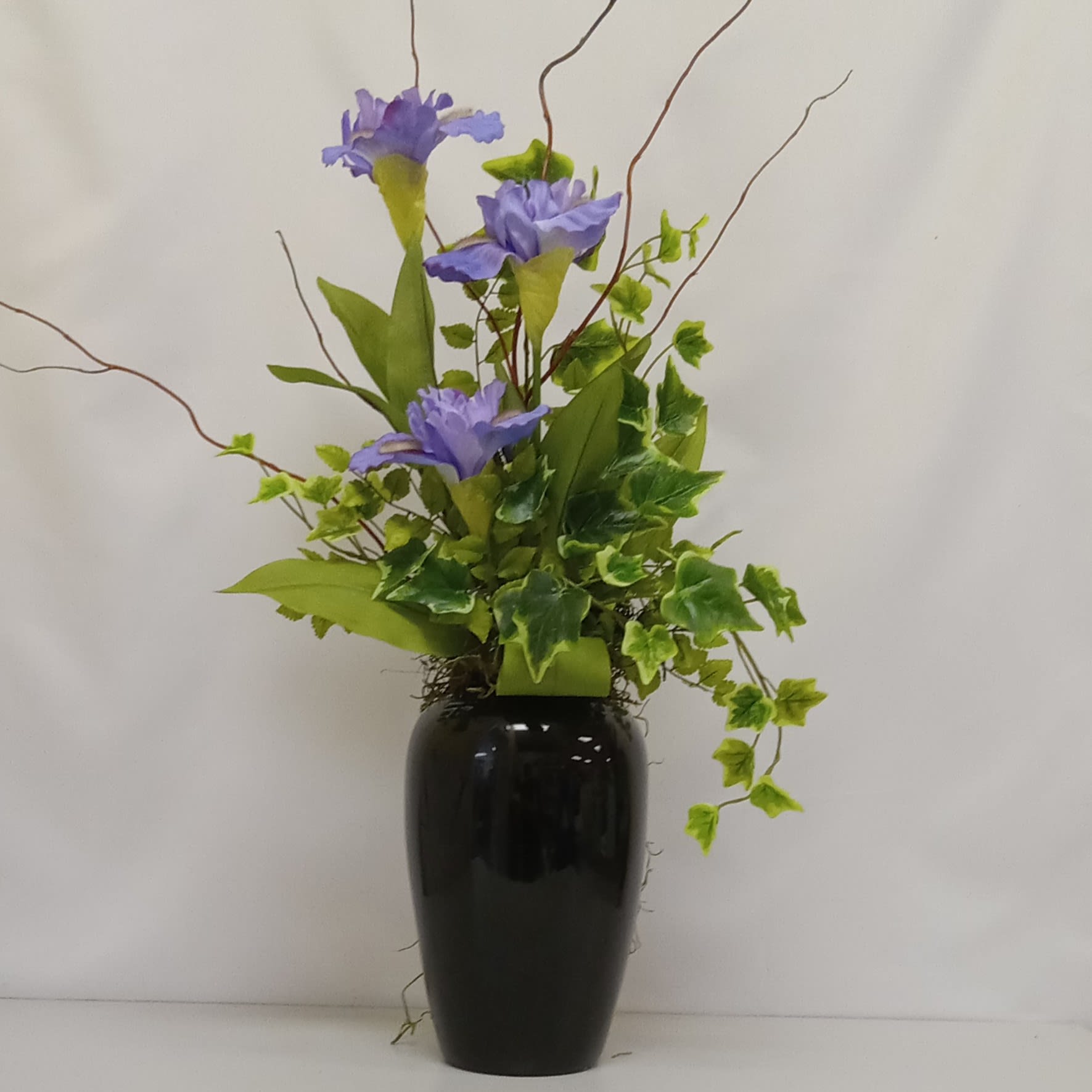 Onyx Contemporary Silk Arrangement Flower Bouquet