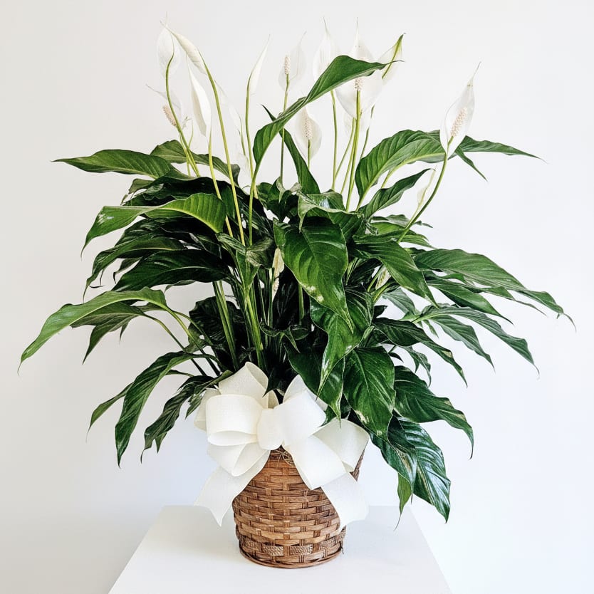 Sympathy Peace Lily Flower Bouquet