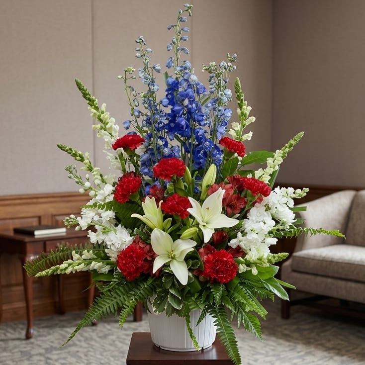 Patriotic Memorial Traditional Arrangement