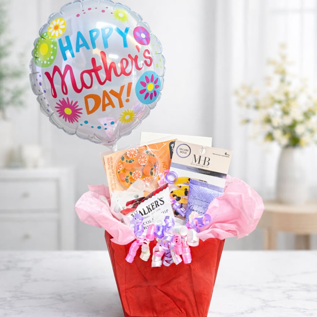 Women's Self Care Basket Flower Bouquet