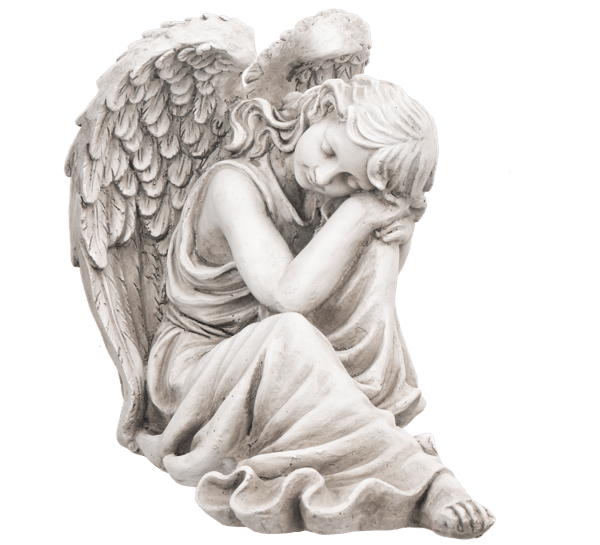 Sitting Angel Garden Statue