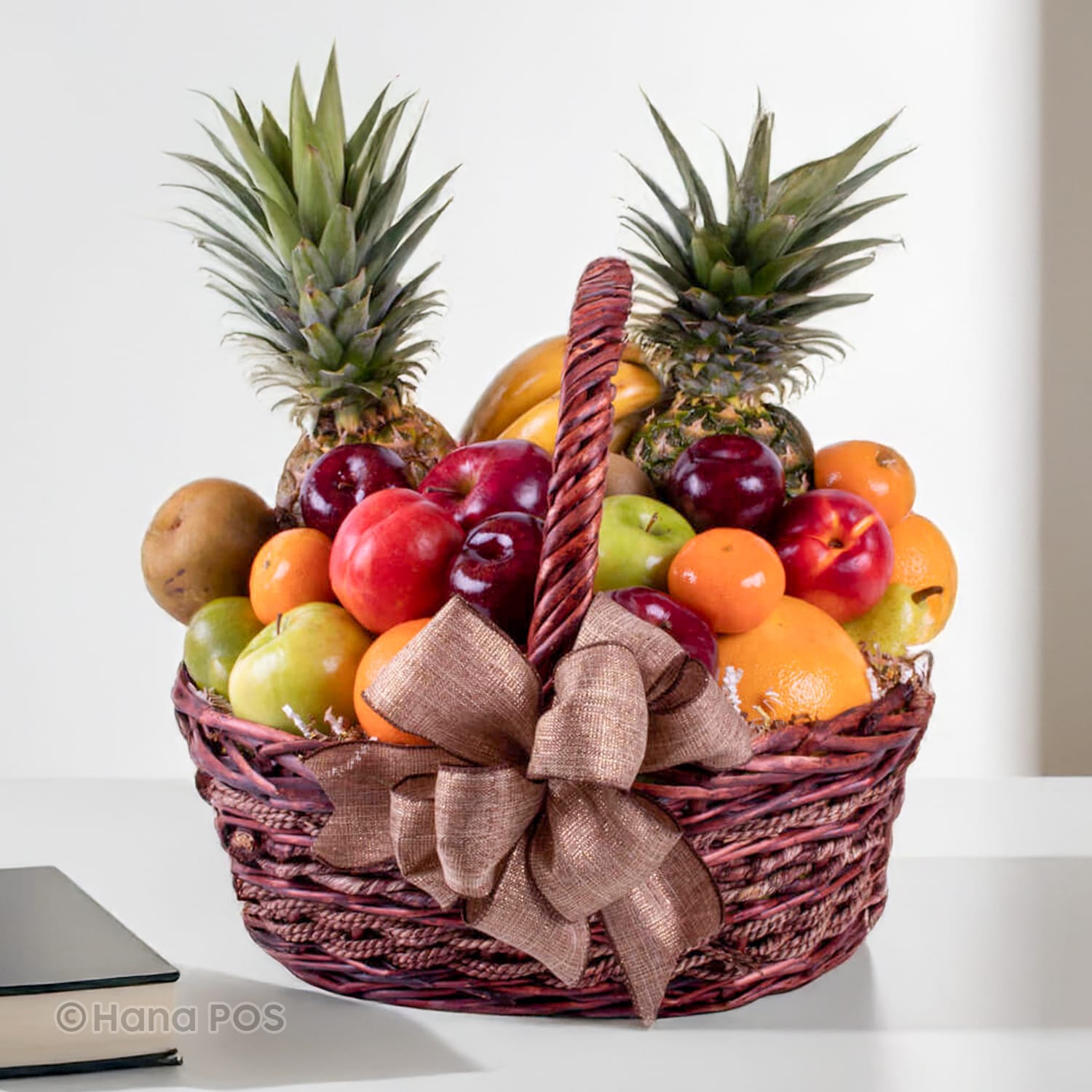 Large Fruit Basket Flower Bouquet