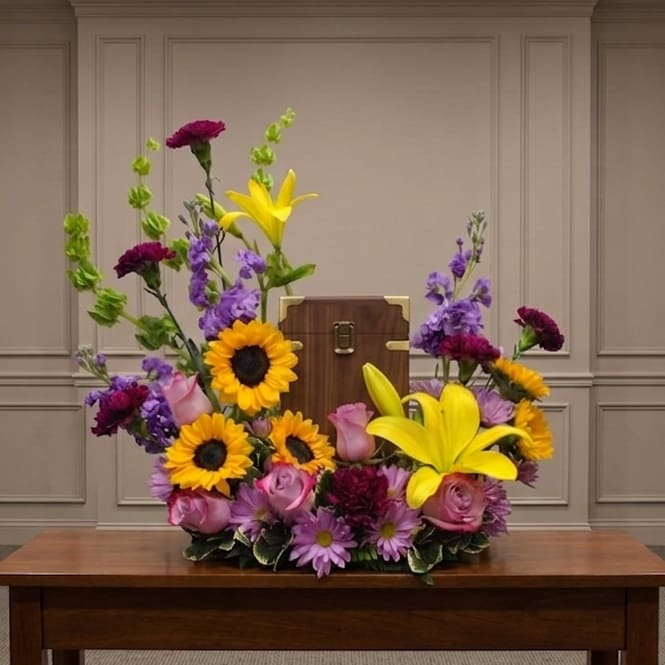 Wildflower Cremation Urn Arrangement