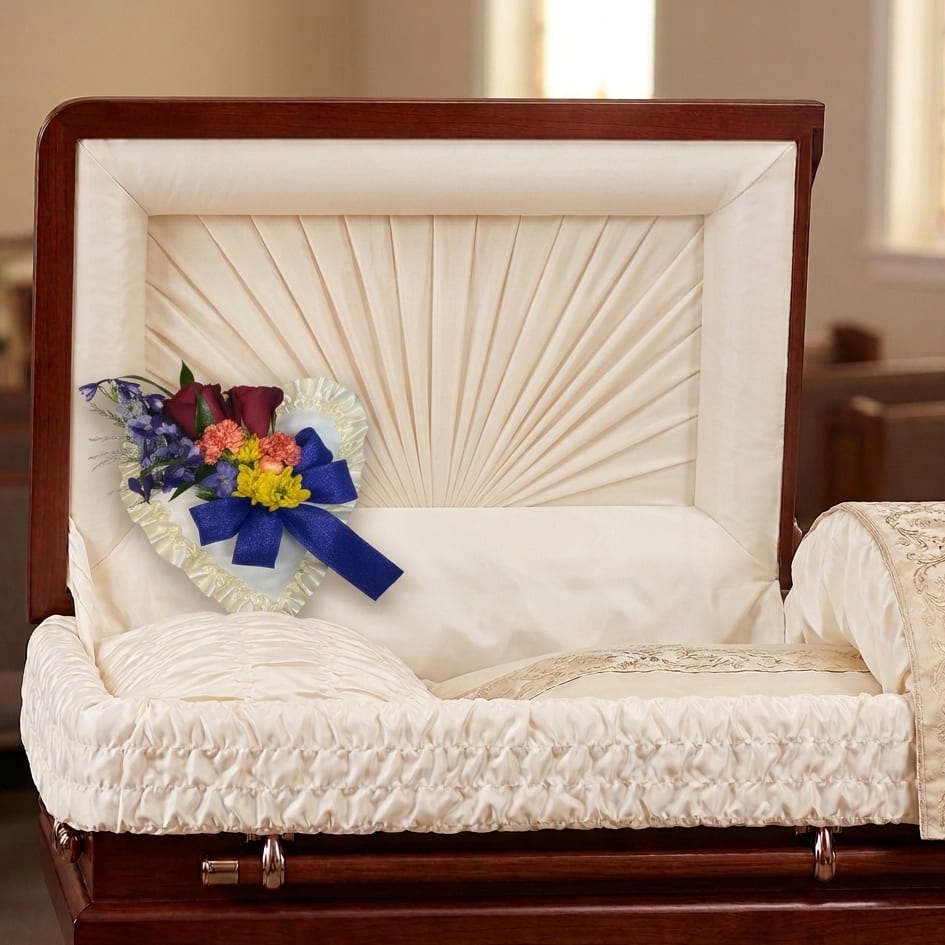 Wildflower Heart Casket Pillow