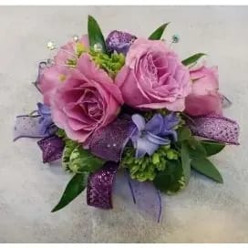 purple corsage