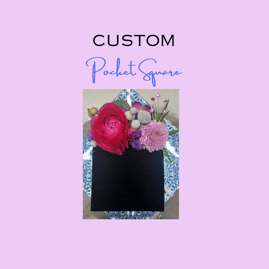 Custom Pocket Square Flower Bouquet