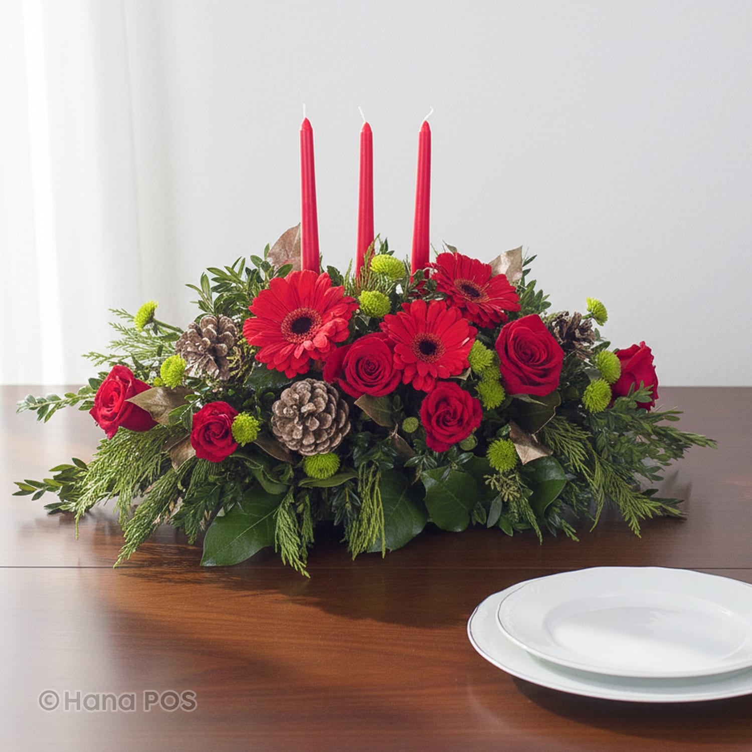 Large Red Christmas Centerpiece