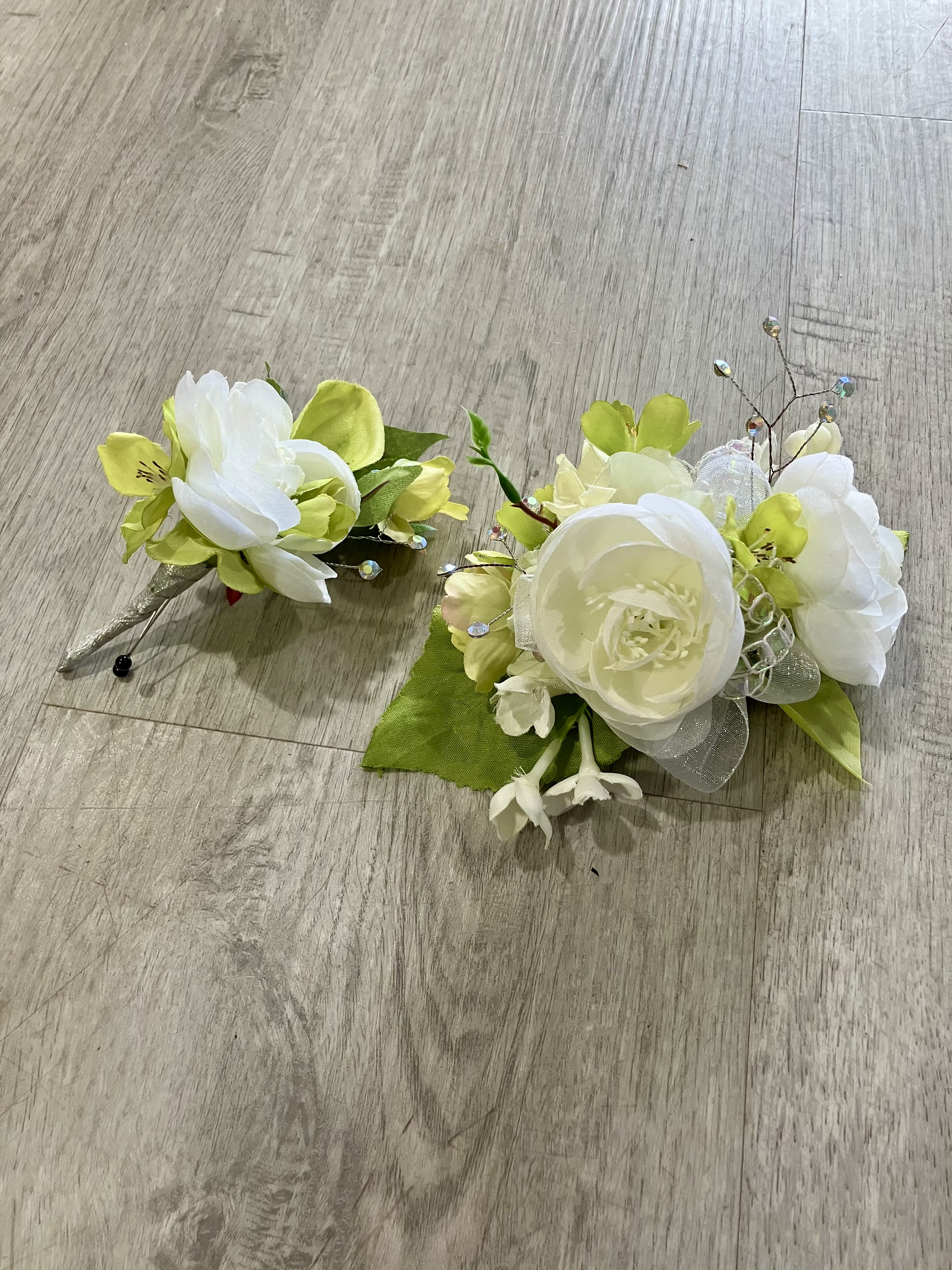 Ivory Garden Silk Prom Set