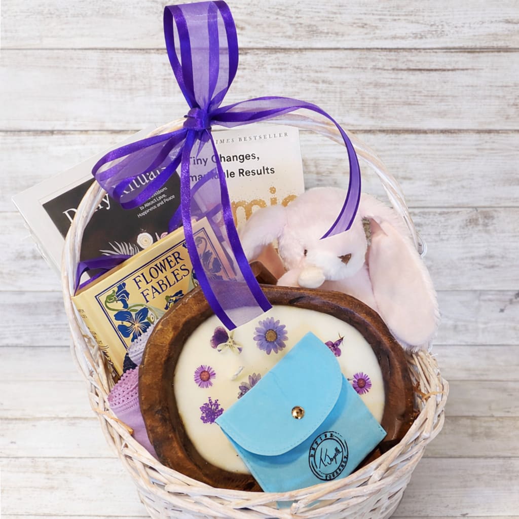 Easter Gift Basket for Baby & Mom Flower Bouquet