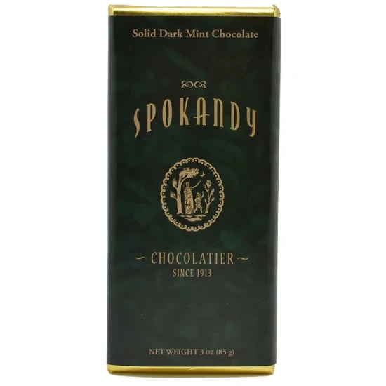 Spokandy Dark Mint Chocolate Bar