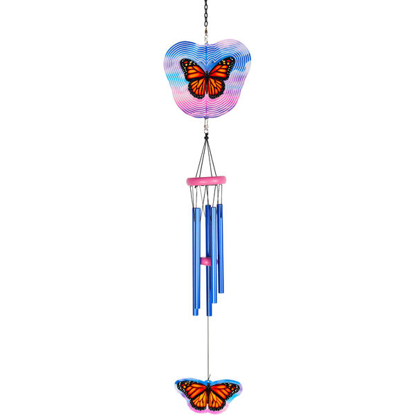 Butterfly Wind Spinner Chime Flower Bouquet