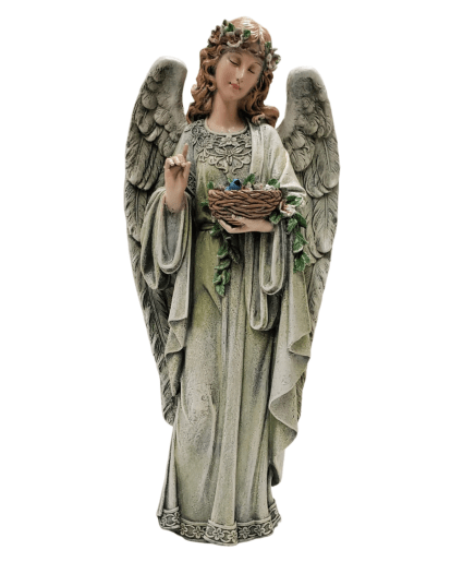 SYMPATHY KEEPSAKE - ANGEL WITH BLUE BIRD