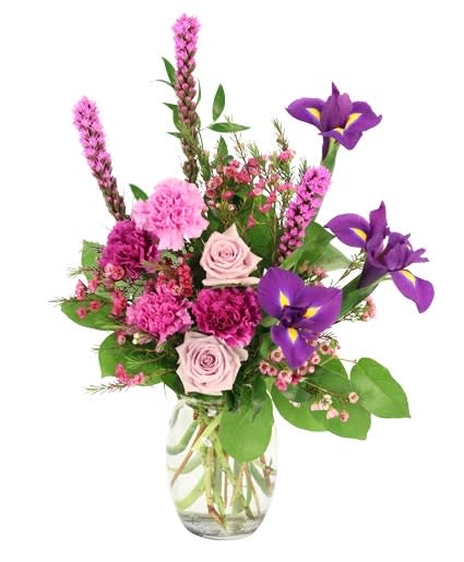 TURNING VIOLET
VASE ARRANGEMENT