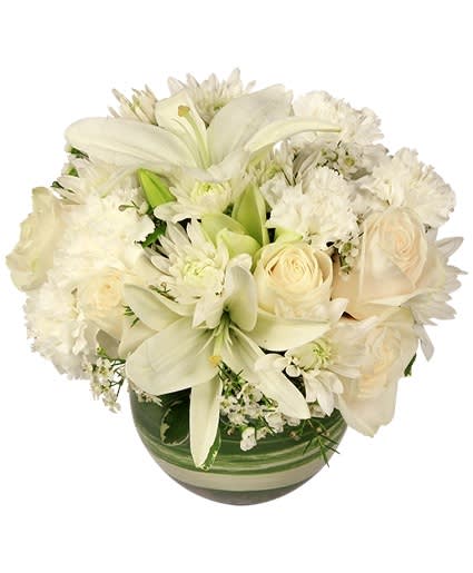 WHITE BUBBLE BOWL
VASE OF FLOWERS