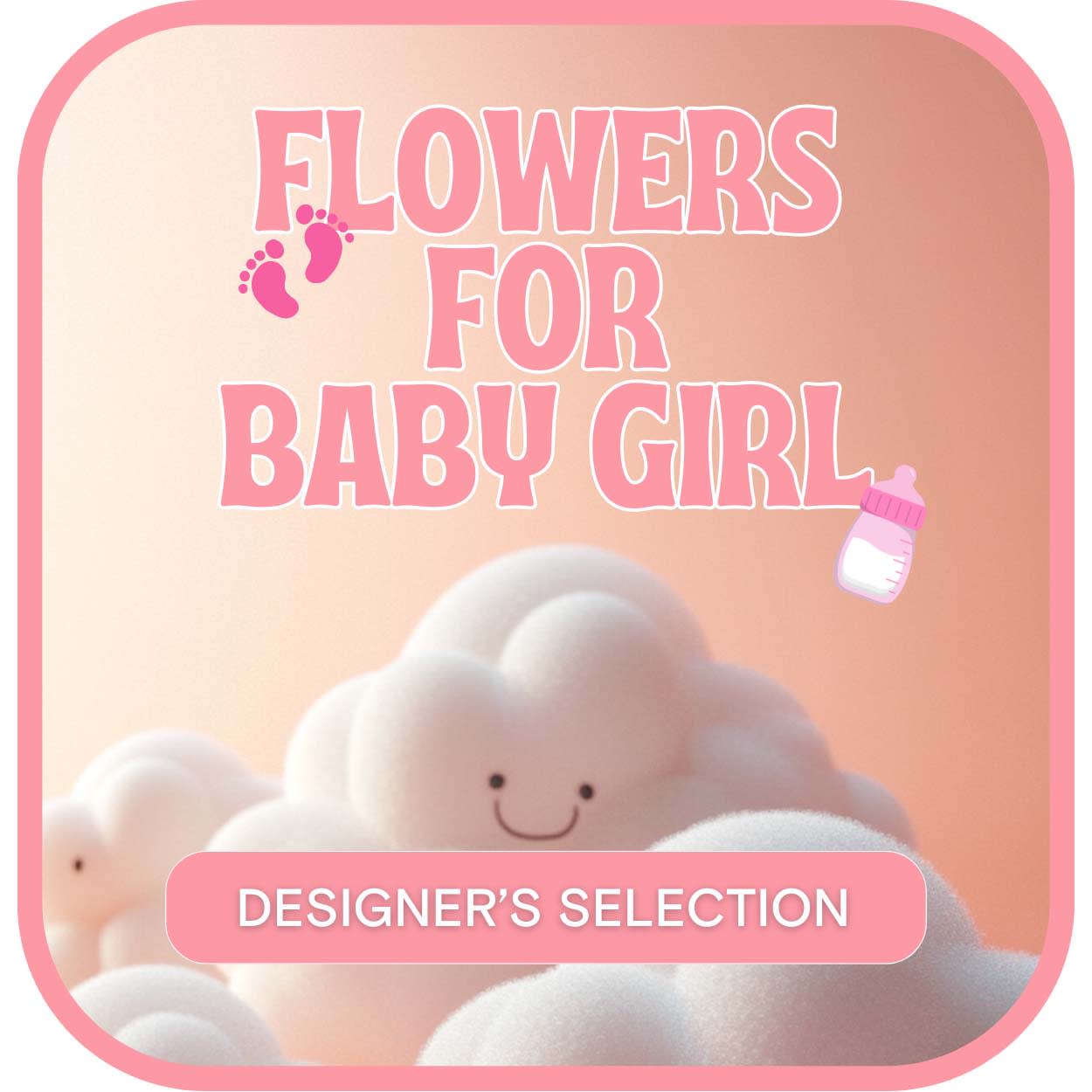 Designer's Selection Baby Girl Flower Bouquet