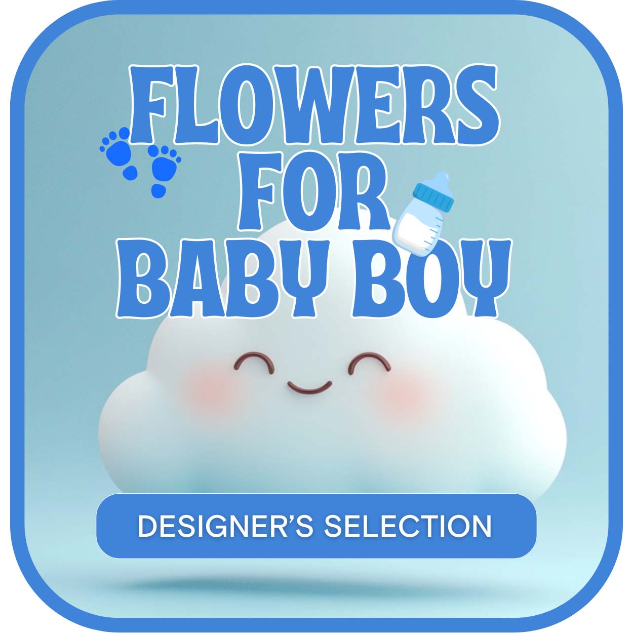 Designer's Selection Baby Boy Flower Bouquet