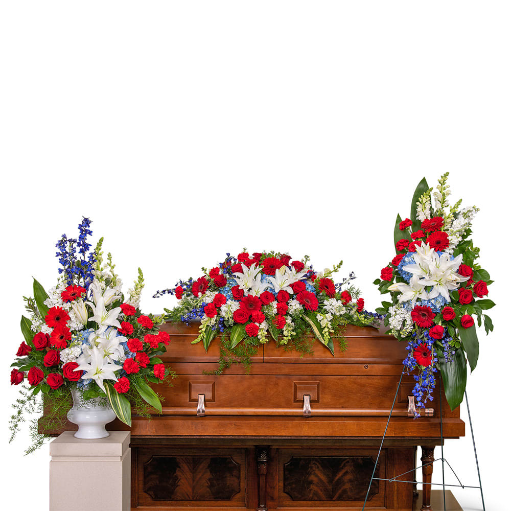 Stars and Stripes Forever Trio Flower Bouquet