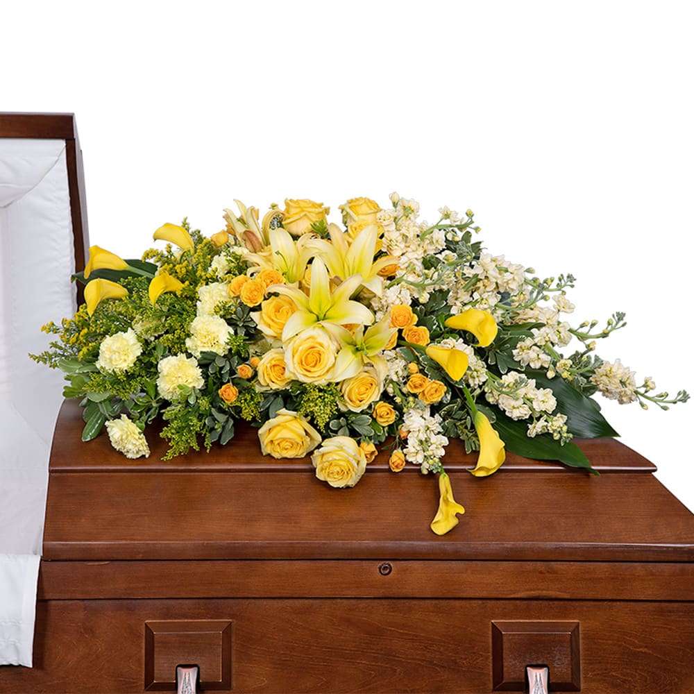 Radiant Remembrance Casket Spray Flower Bouquet