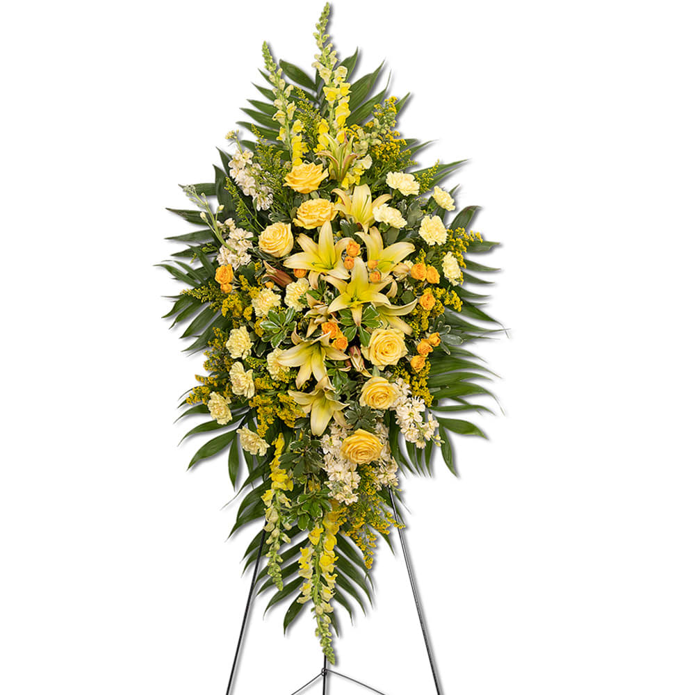 Radiant Remembrance Standing Spray Flower Bouquet