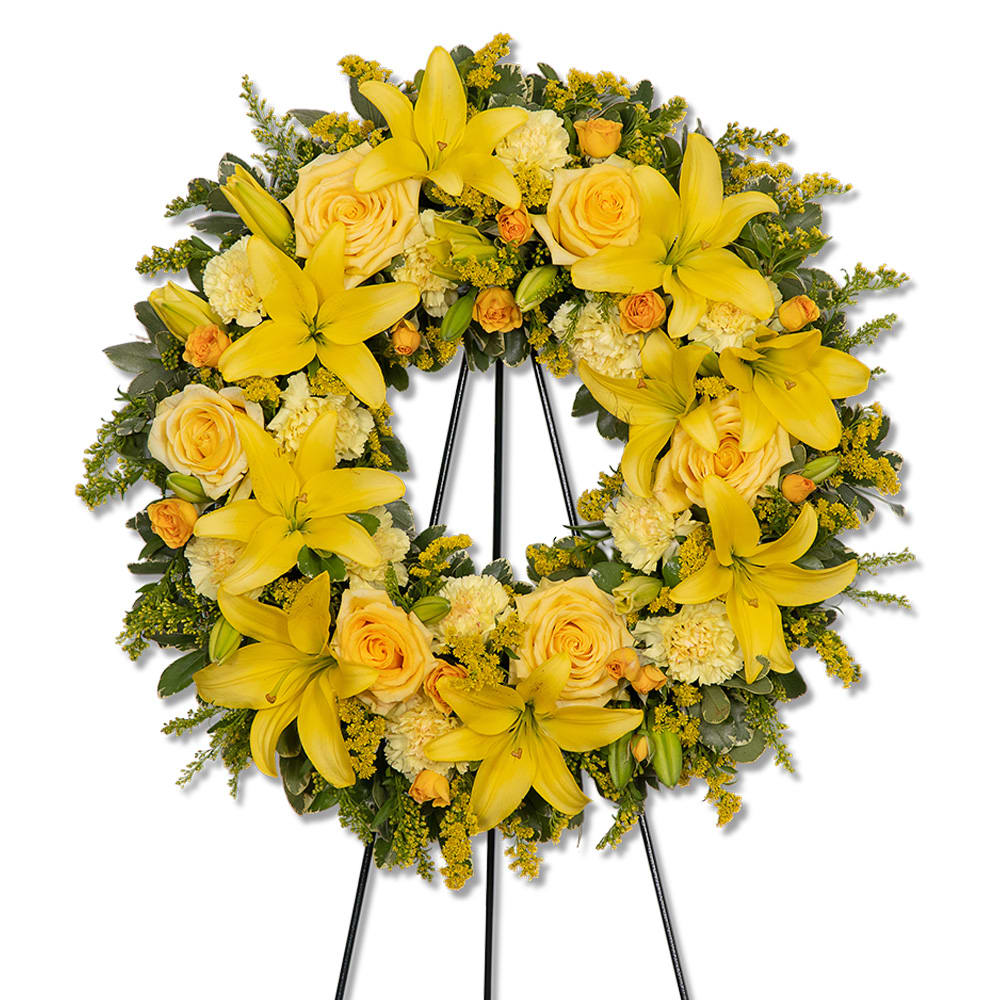 Radiant Remembrance Wreath Flower Bouquet