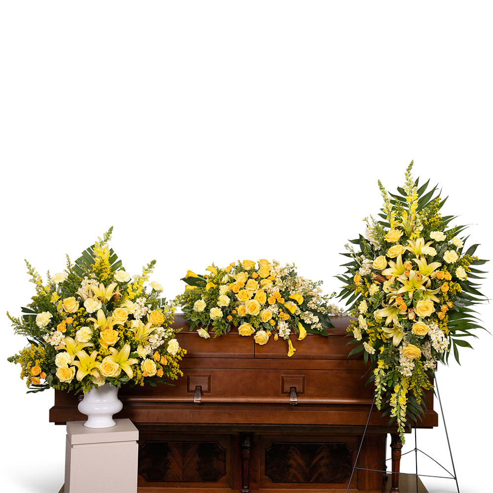 Radiant Remembrance Trio Flower Bouquet