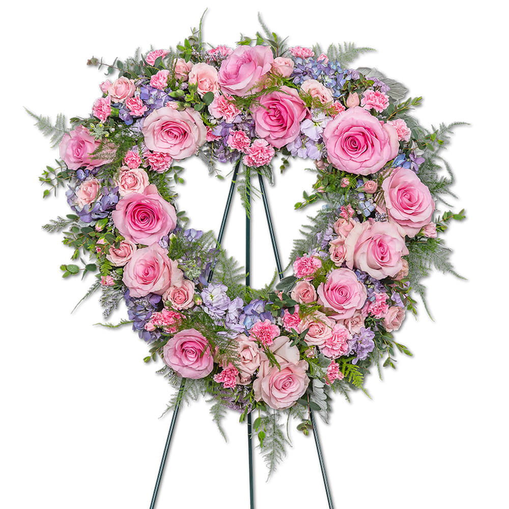 Glorious Garden Standing Heart Flower Bouquet