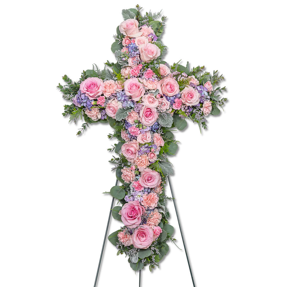 Glorious Garden Cross Flower Bouquet