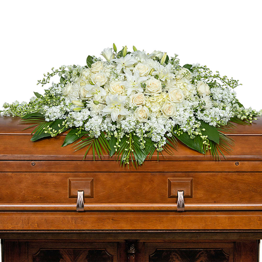 Pure Serenity Grande Casket Spray Flower Bouquet