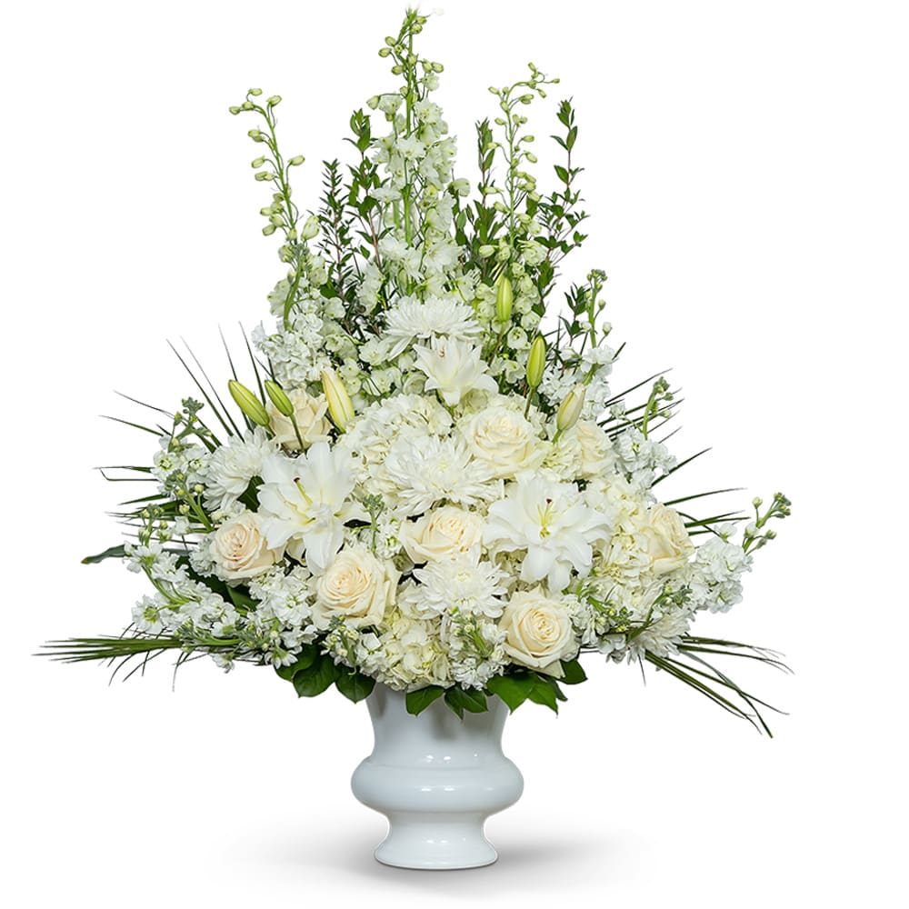 Pure Serenity Urn Flower Bouquet